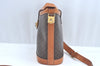 Auth CELINE Macadam Blason Shoulder Cross Body Bag PVC Leather Brown Junk L0540