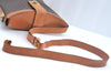 Auth CELINE Macadam Blason Shoulder Cross Body Bag PVC Leather Brown Junk L0540