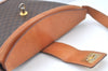 Auth CELINE Macadam Blason Shoulder Cross Body Bag PVC Leather Brown Junk L0540