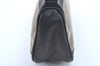 Authentic GUCCI Hand Bag Pouch Purse Canvas Leather Black L0541
