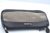 Authentic GUCCI Hand Bag Pouch Purse Canvas Leather Black L0541