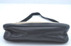 Authentic GUCCI Hand Bag Pouch Purse Canvas Leather Black L0541