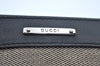 Authentic GUCCI Hand Bag Pouch Purse Canvas Leather Black L0541