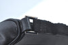 Authentic GUCCI Hand Bag Pouch Purse Canvas Leather Black L0541