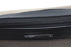 Authentic GUCCI Hand Bag Pouch Purse Canvas Leather Black L0541