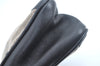 Authentic GUCCI Hand Bag Pouch Purse Canvas Leather Black L0541