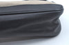 Authentic GUCCI Hand Bag Pouch Purse Canvas Leather Black L0541