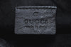 Authentic GUCCI Hand Bag Pouch Purse Canvas Leather Black L0541