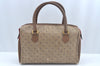 Authentic GUCCI Hand Bag GG PVC Leather Brown Junk L0542