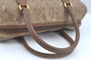Authentic GUCCI Hand Bag GG PVC Leather Brown Junk L0542