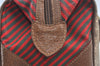 Authentic GUCCI Hand Bag GG PVC Leather Brown Junk L0542
