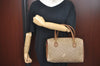 Authentic GUCCI Hand Bag GG PVC Leather Brown Junk L0542
