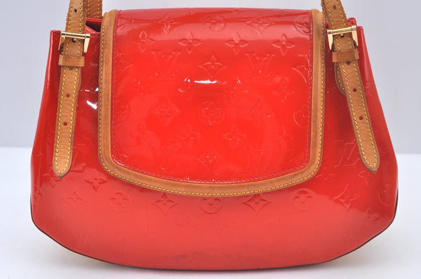 Authentic Louis Vuitton Vernis Biscayne Bay GM Shoulder Bag Red M91287 LV L0545