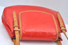 Authentic Louis Vuitton Vernis Biscayne Bay GM Shoulder Bag Red M91287 LV L0545