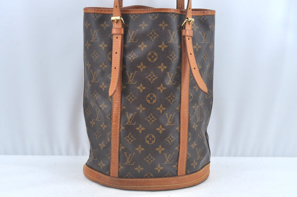 Authentic Louis Vuitton Monogram Bucket GM Shoulder Tote Bag M42236 Junk L0546