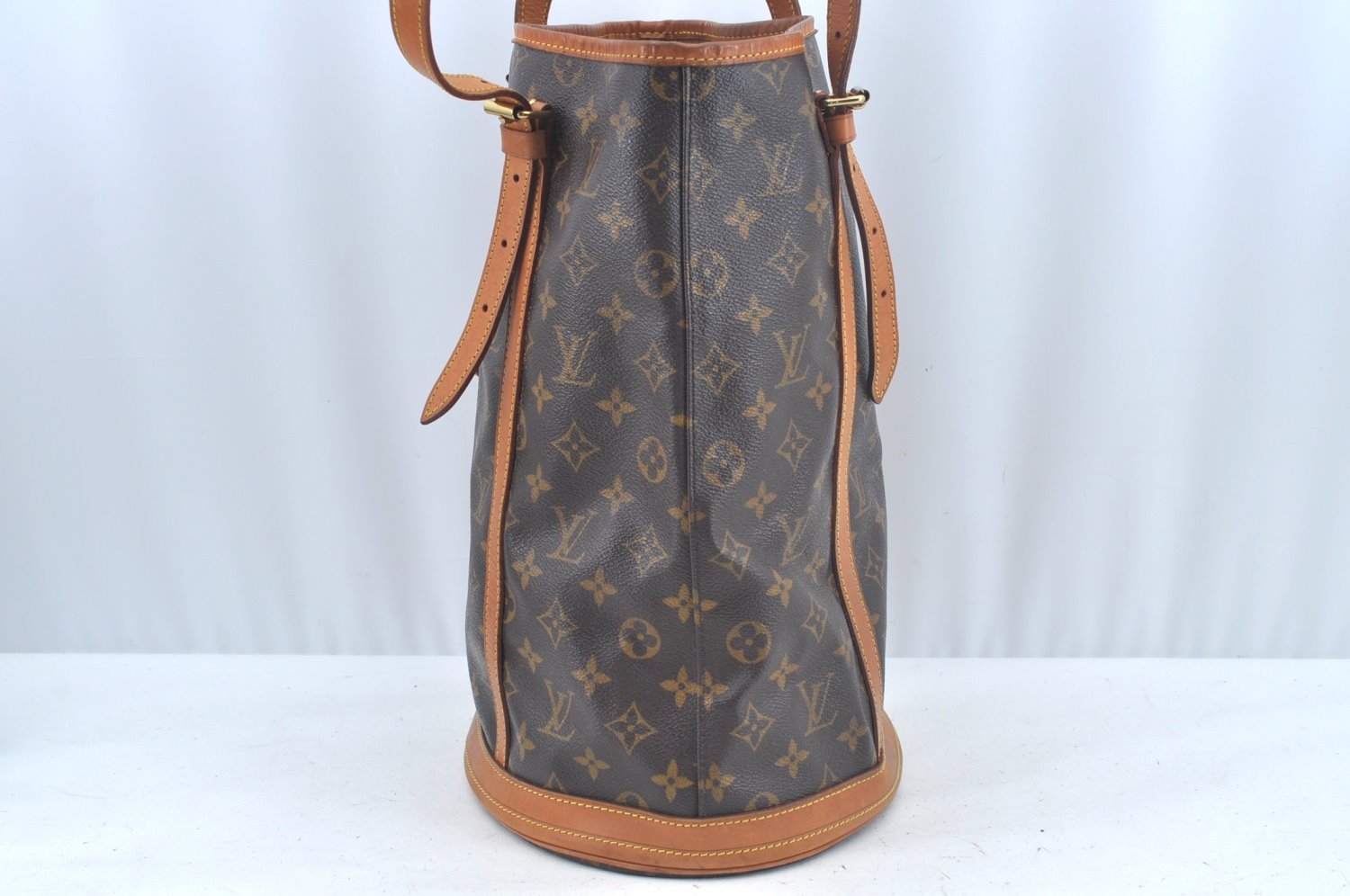 Authentic Louis Vuitton Monogram Bucket GM Shoulder Tote Bag M42236 Junk L0546