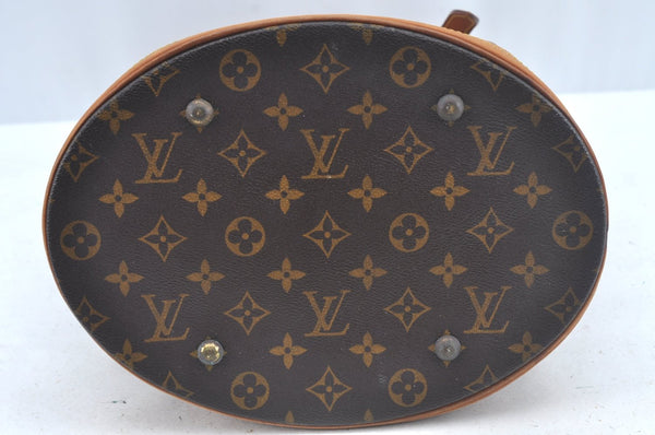 Authentic Louis Vuitton Monogram Bucket GM Shoulder Tote Bag M42236 Junk L0546