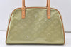 Auth Louis Vuitton Vernis Tompkins Square Hand Bag Light Green M91150 LV L0548