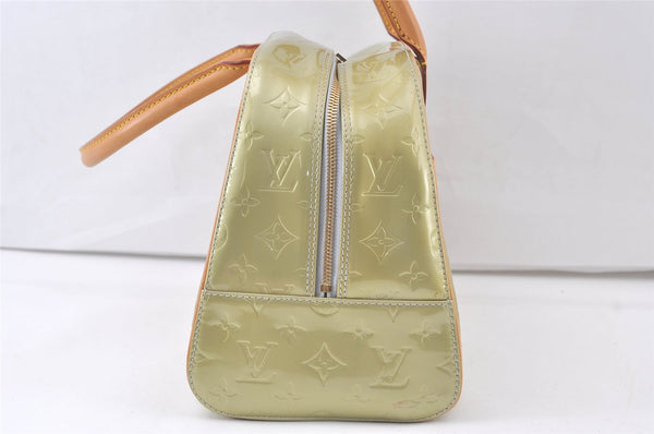 Auth Louis Vuitton Vernis Tompkins Square Hand Bag Light Green M91150 LV L0548