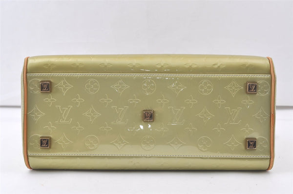 Auth Louis Vuitton Vernis Tompkins Square Hand Bag Light Green M91150 LV L0548
