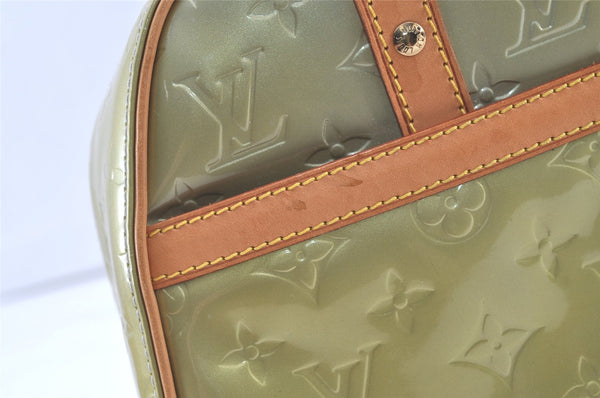 Auth Louis Vuitton Vernis Tompkins Square Hand Bag Light Green M91150 LV L0548