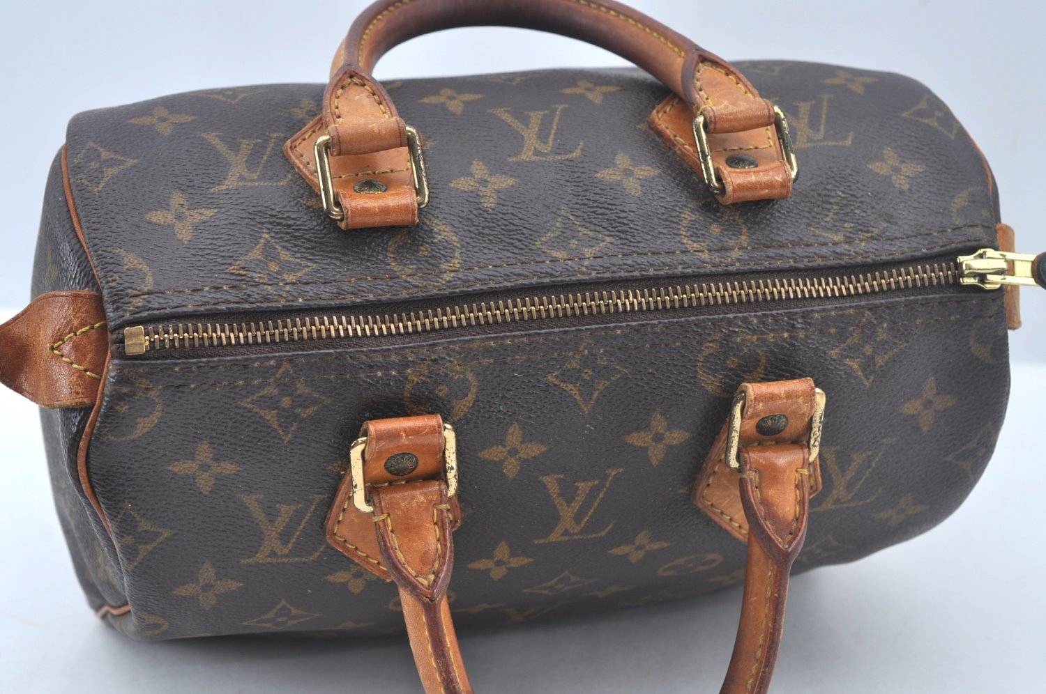 Authentic Louis Vuitton Monogram Speedy 25 Boston Hand Bag M41528 LV L0549