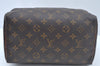 Authentic Louis Vuitton Monogram Speedy 25 Boston Hand Bag M41528 LV L0549