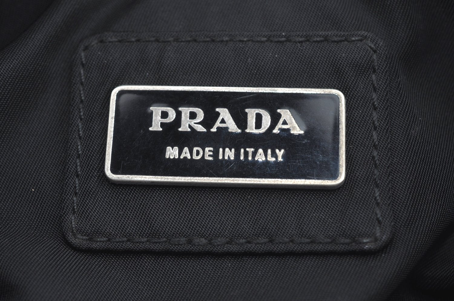 Authentic PRADA Nylon Tessuto Waist Body Bag Purse Black L0551