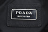 Authentic PRADA Nylon Tessuto Waist Body Bag Purse Black L0551