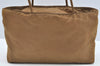 Authentic PRADA Nylon Tessuto Shoulder Tote Bag Brown L0552