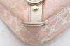 Authentic GUCCI Abbey Shoulder Hand Bag Purse GG Canvas Leather Pink L0553