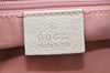 Authentic GUCCI Abbey Shoulder Hand Bag Purse GG Canvas Leather Pink L0553