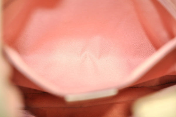 Authentic GUCCI Abbey Shoulder Hand Bag Purse GG Canvas Leather Pink L0553