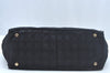 Authentic CHANEL New Travel Line Shoulder Tote Bag Nylon Leather Black L0554