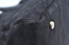 Authentic CHANEL New Travel Line Shoulder Tote Bag Nylon Leather Black L0554