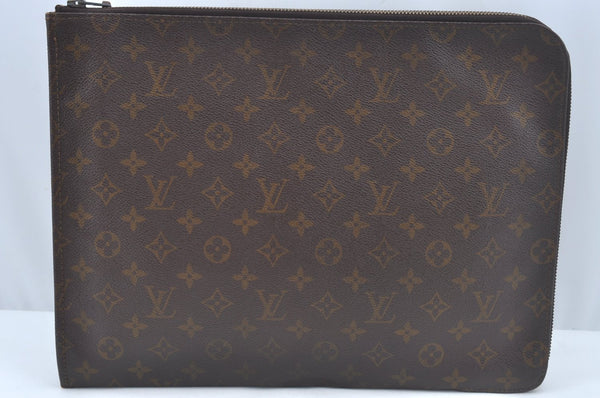 Authentic Louis Vuitton Monogram Poche Documents Document Case Old Model L0555