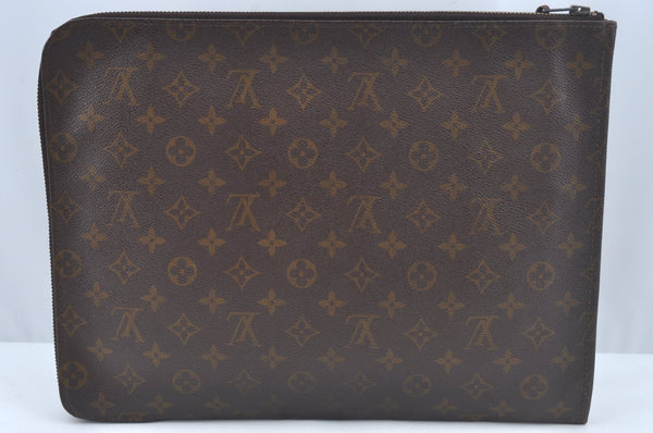 Authentic Louis Vuitton Monogram Poche Documents Document Case Old Model L0555