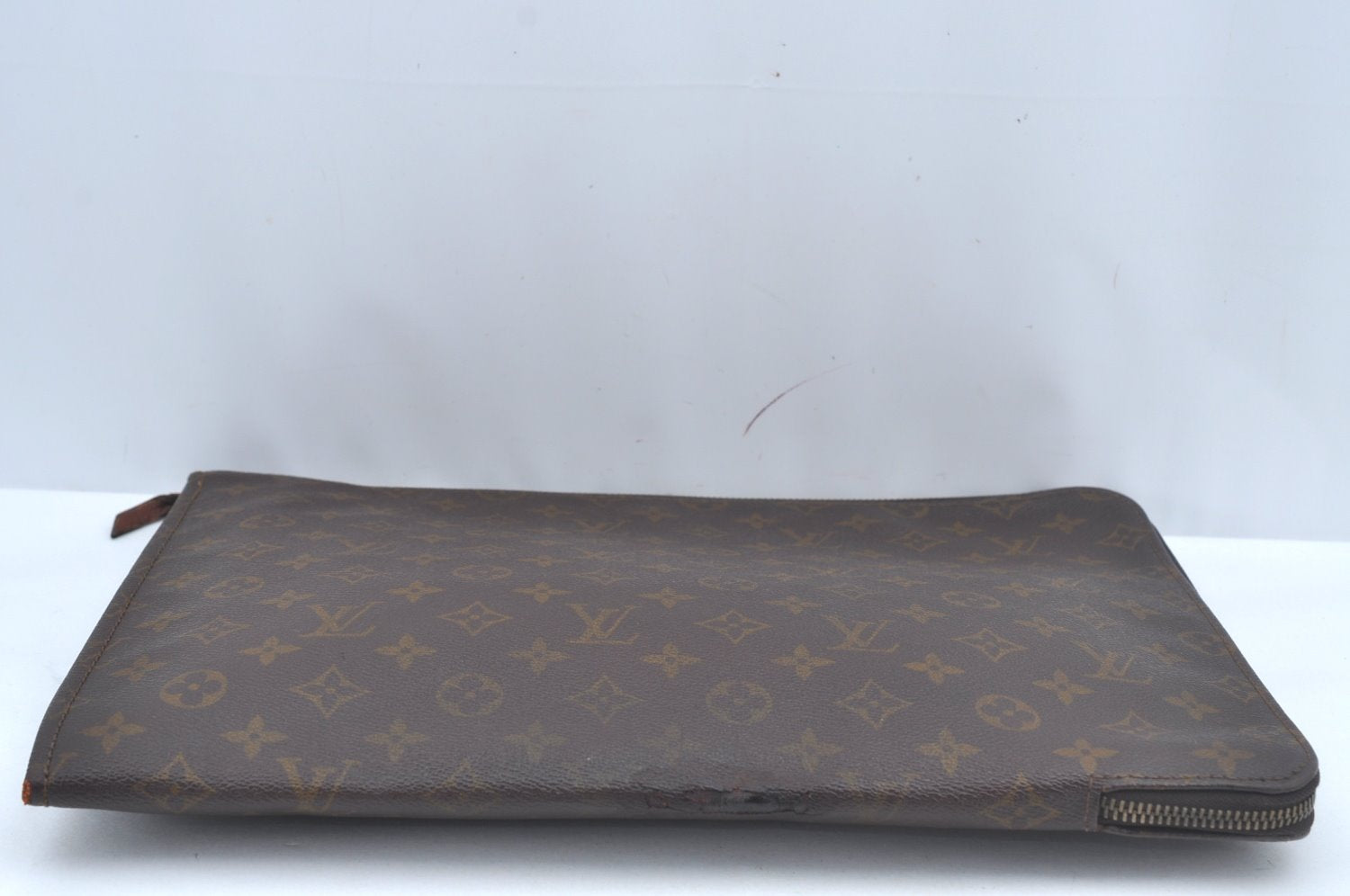 Authentic Louis Vuitton Monogram Poche Documents Document Case Old Model L0555