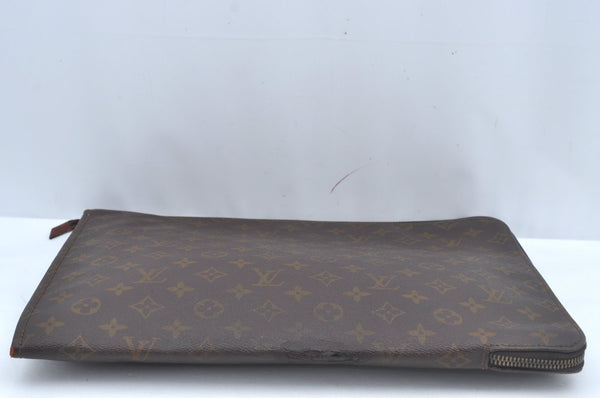 Authentic Louis Vuitton Monogram Poche Documents Document Case Old Model L0555