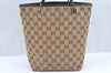 Authentic GUCCI Vintage Hand Tote Bag GG Canvas Leather 0021099 Brown L0557