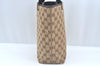 Authentic GUCCI Vintage Hand Tote Bag GG Canvas Leather 0021099 Brown L0557