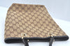 Authentic GUCCI Vintage Hand Tote Bag GG Canvas Leather 0021099 Brown L0557