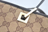 Authentic GUCCI Vintage Hand Tote Bag GG Canvas Leather 0021099 Brown L0557