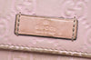 Authentic GUCCI Guccissima GG Leather Long Wallet Purse 203573 Pink L0558