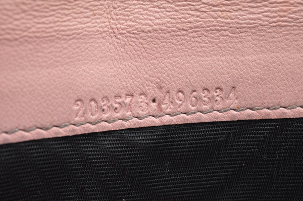 Authentic GUCCI Guccissima GG Leather Long Wallet Purse 203573 Pink L0558