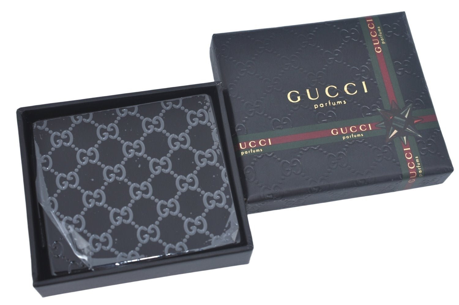 Authentic GUCCI Mirror Plastic GG Black Box L0560