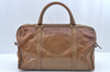 Authentic CELINE Macadam Blason Pattern Hand Bag PVC Leather Brown L0561