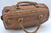 Authentic CELINE Macadam Blason Pattern Hand Bag PVC Leather Brown L0561
