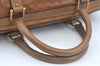 Authentic CELINE Macadam Blason Pattern Hand Bag PVC Leather Brown L0561
