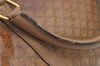 Authentic CELINE Macadam Blason Pattern Hand Bag PVC Leather Brown L0561